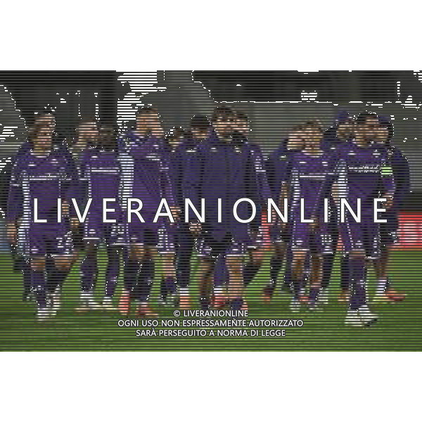 TVRG Fiorentina vs AEK Atene nella foto delusione Fiorentina a fine gara Firenze 27-11-2025 Stadio Artemio Franchi Fiorentina vs AEK Atene UEFA Conference League fase a girone unico - 4a giornata foto Roberto Garavaglia/Agenzia Aldo Liverani sas