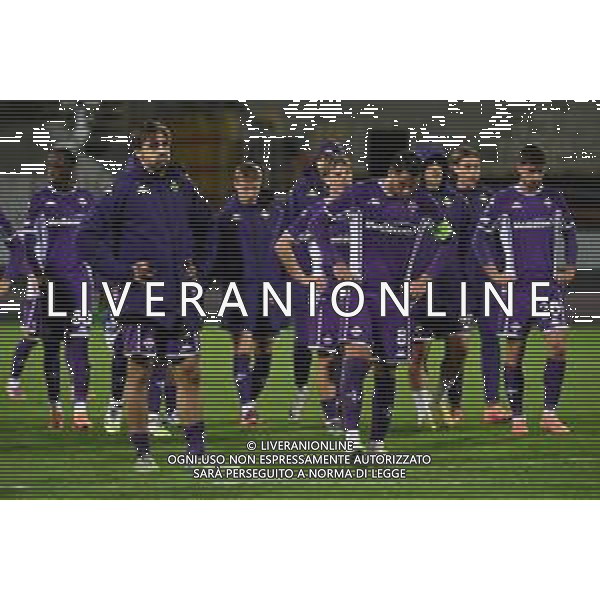 TVRG Fiorentina vs AEK Atene nella foto delusione Fiorentina a fine gara Firenze 27-11-2025 Stadio Artemio Franchi Fiorentina vs AEK Atene UEFA Conference League fase a girone unico - 4a giornata foto Roberto Garavaglia/Agenzia Aldo Liverani sas