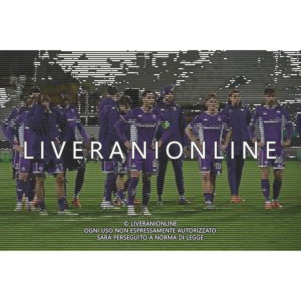 TVRG Fiorentina vs AEK Atene nella foto delusione Fiorentina a fine gara Firenze 27-11-2025 Stadio Artemio Franchi Fiorentina vs AEK Atene UEFA Conference League fase a girone unico - 4a giornata foto Roberto Garavaglia/Agenzia Aldo Liverani sas