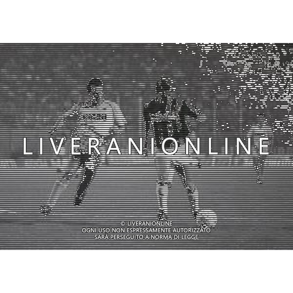 NEG-21-09-1988 BERGAMO-COPPA ITALIA MILAN-VERONA 1-1 NELLA FOTO GRAZIANO MANNARI E STEFAANO PIOLI AG ALDO LIVERANI SAS