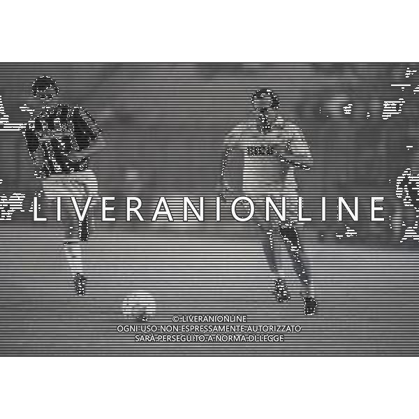 NEG-21-09-1988 BERGAMO-COPPA ITALIA MILAN-VERONA 1-1 NELLA FOTO MARIO VOLPECINA E PAOLO MALDINI AG ALDO LIVERANI SAS