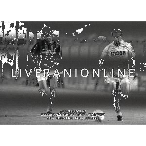 NEG-21-09-1988 BERGAMO-COPPA ITALIA MILAN-VERONA 1-1 NELLA FOTO MARIO VOLPECINA E PAOLO MALDINI AG ALDO LIVERANI SAS