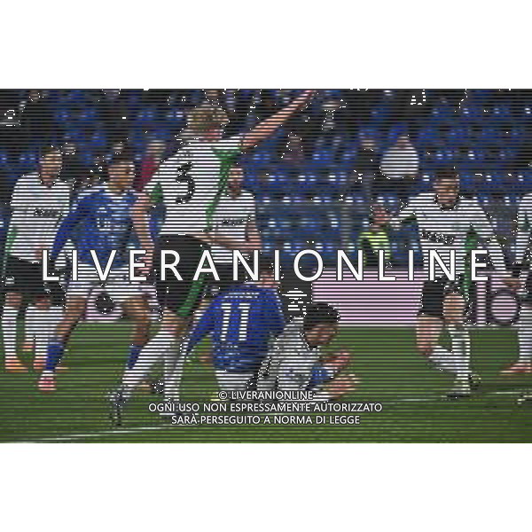 TVRG Como vs Sassuolo nella foto Anastasios Tasos Douvikas (Como) segna il gol dell\'1 a 0 Como 28-11-2025 Stadio Giuseppe Sinigaglia Como vs Sassuolo Campionato Serie A Enilive - 13a giornata foto Roberto Garavaglia/Agenzia Aldo Liverani sas