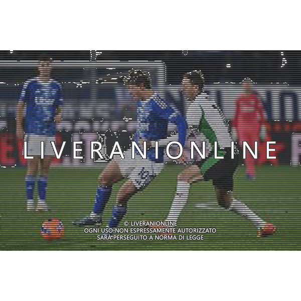 TVRG Como vs Sassuolo nella foto Nicolas Paz Martinez (Como) e Nemanja Matic (Sassuolo) Como 28-11-2025 Stadio Giuseppe Sinigaglia Como vs Sassuolo Campionato Serie A Enilive - 13a giornata foto Roberto Garavaglia/Agenzia Aldo Liverani sas