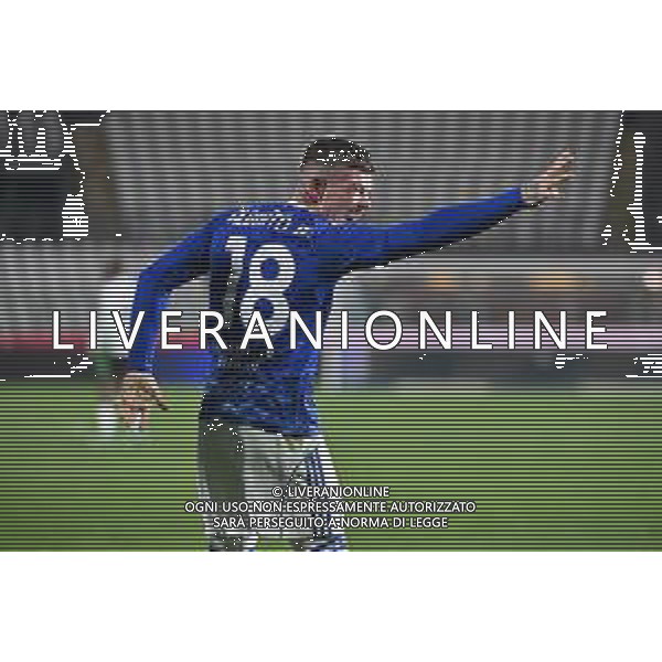 TVRG Como vs Sassuolo nella foto Alberto Moreno Perez (Como) esultanza dopo il gol del 2 a 0 Como 28-11-2025 Stadio Giuseppe Sinigaglia Como vs Sassuolo Campionato Serie A Enilive - 13a giornata foto Roberto Garavaglia/Agenzia Aldo Liverani sas