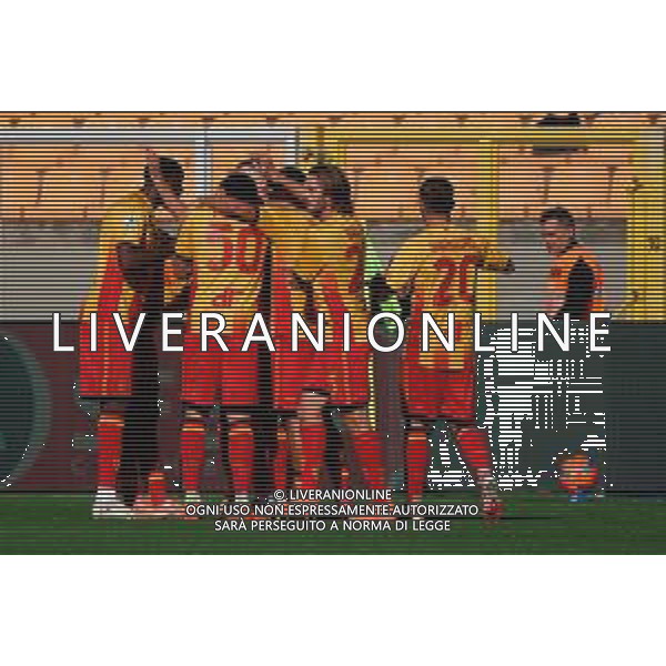 TVEM November 30, 2025 Lecce, Italy - US Lecce vs Torino FC - Italian soccer serie A 2025/26 - Via Del Mare Stadium. In the pic: Lassana Coulibaly of US Lecce celebrates after scoring a goal with teammates ©TVEM Emmanuele Mastrodonato - AGENZIA ALDO LIVERANI SAS