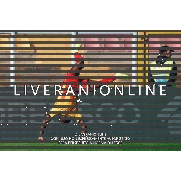 TVEM November 30, 2025 Lecce, Italy - US Lecce vs Torino FC - Italian soccer serie A 2025/26 - Via Del Mare Stadium. In the pic: Lameck Banda of US Lecce celebrates after scoring a goal ©TVEM Emmanuele Mastrodonato - AGENZIA ALDO LIVERANI SAS