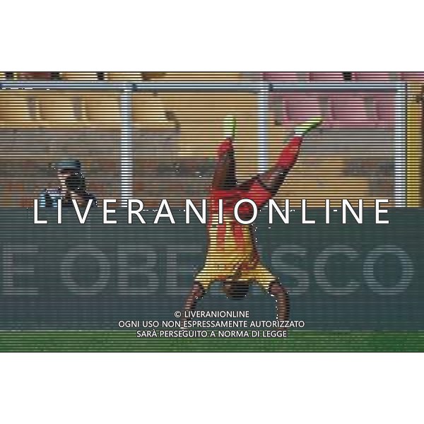 TVEM November 30, 2025 Lecce, Italy - US Lecce vs Torino FC - Italian soccer serie A 2025/26 - Via Del Mare Stadium. In the pic: Lameck Banda of US Lecce celebrates after scoring a goal ©TVEM Emmanuele Mastrodonato - AGENZIA ALDO LIVERANI SAS