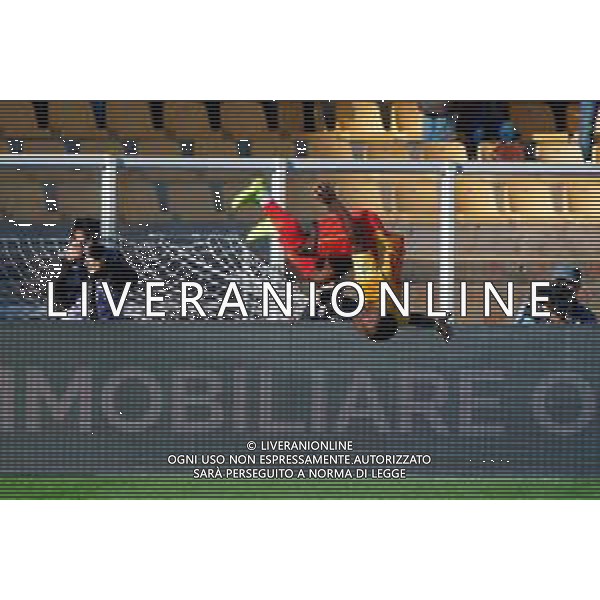 TVEM November 30, 2025 Lecce, Italy - US Lecce vs Torino FC - Italian soccer serie A 2025/26 - Via Del Mare Stadium. In the pic: Lameck Banda of US Lecce celebrates after scoring a goal ©TVEM Emmanuele Mastrodonato - AGENZIA ALDO LIVERANI SAS