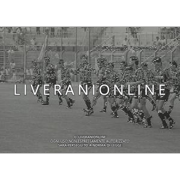 NEG-1989-1990 BERGAMO-ALLENAMENTO ATALANTA CALCIO NELLA FOTO ALLENAMENTO ATALANTA CALCIO AG ALDO LIVERANI SAS