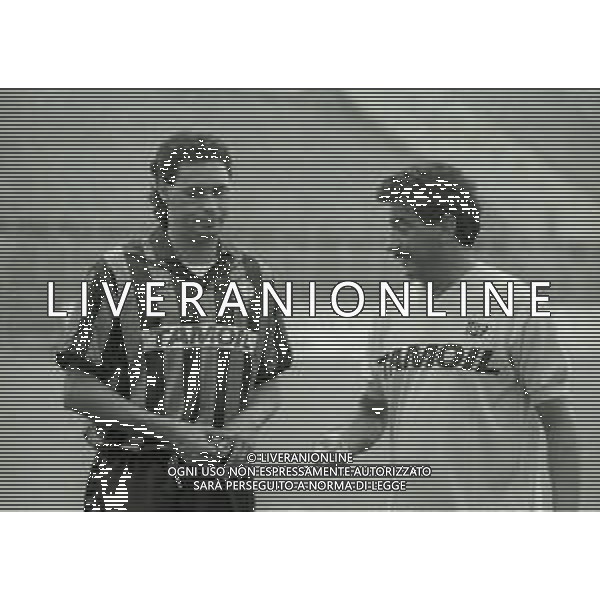 NEG-1989-1990 BERGAMO-ALLENAMENTO ATALANTA CALCIO NELLA FOTO EMILIANO MONDONICO CON EVAIR AG ALDO LIVERANI SAS