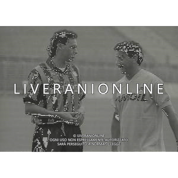 NEG-1989-1990 BERGAMO-ALLENAMENTO ATALANTA CALCIO NELLA FOTO EMILIANO MONDONICO CON EVAIR AG ALDO LIVERANI SAS