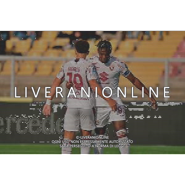 TVEM November 30, 2025 Lecce, Italy - US Lecce vs Torino FC - Italian soccer serie A 2025/26 - Via Del Mare Stadium. In the pic: Che’ Adams of Torino FC celebrates after scoring a goal with Duvan Zapata of Torino FC ©TVEM Emmanuele Mastrodonato - AGENZIA ALDO LIVERANI SAS