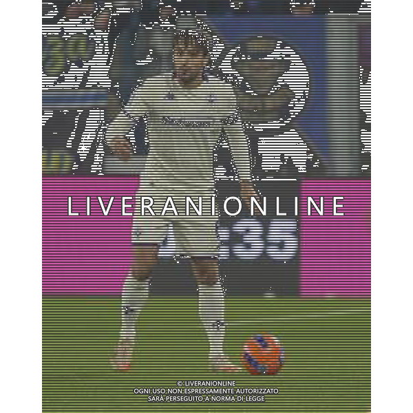 Luca Ranieri of ACF Fiorentina play the ball during Atalanta BC vs ACF Fiorentina, 13° Serie A Enilive 2025-26 game at New Balance arena in Bergamo (BG), Italy, on November 30, 2025. (Photo by Davide Casentini)- AGENZIA ALDO LIVERANI SAS