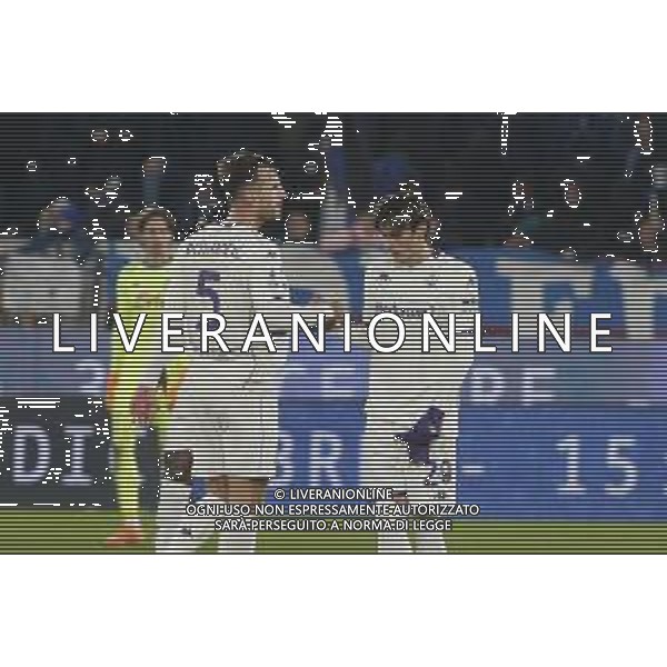 Marin Pongracic of ACF Fiorentina and Niccolò Fortini of ACF Fiorentina expresses disappointment at the end of Atalanta BC vs ACF Fiorentina, 13° Serie A Enilive 2025-26 game at New Balance arena in Bergamo (BG), Italy, on November 30, 2025. (Photo by Davide Casentini)- AGENZIA ALDO LIVERANI SAS