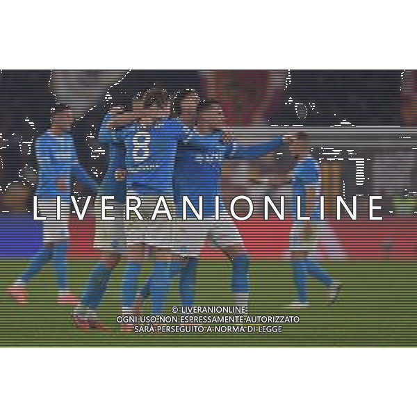 Roma vs Napoli Campionato Serie A Enilive - 13 Giornata Stadio Olimpico - Roma 30-11-2025 nella foto Esultanza finale Napoli Foto Federico Gaetano - ag Aldo liverani- AGENZIA ALDO LIVERANI SAS