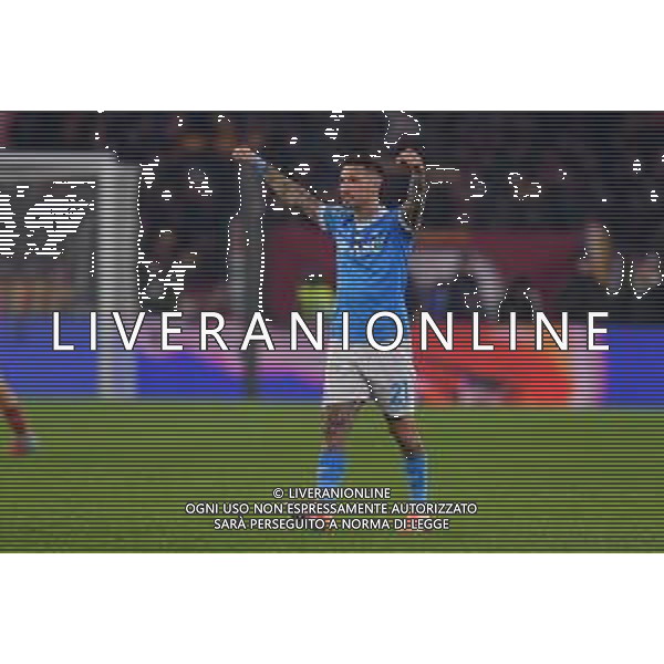 Roma vs Napoli Campionato Serie A Enilive - 13 Giornata Stadio Olimpico - Roma 30-11-2025 nella foto Esultanza Politano Foto Federico Gaetano - ag Aldo liverani- AGENZIA ALDO LIVERANI SAS