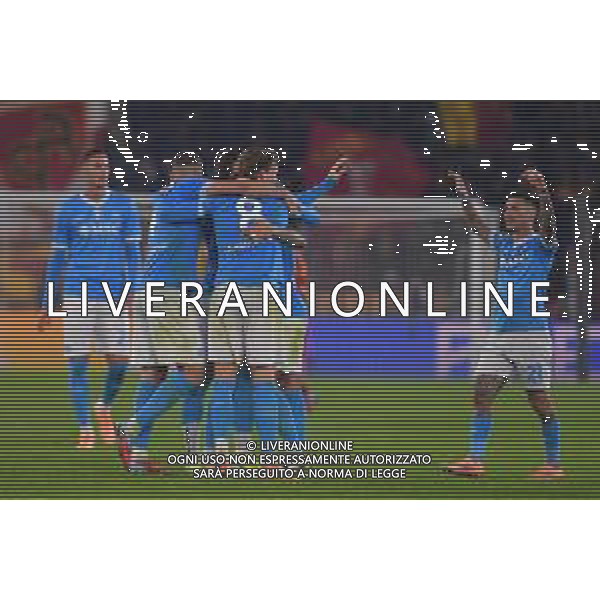 Roma vs Napoli Campionato Serie A Enilive - 13 Giornata Stadio Olimpico - Roma 30-11-2025 nella foto Esultanza finale Napoli Foto Federico Gaetano - ag Aldo liverani- AGENZIA ALDO LIVERANI SAS