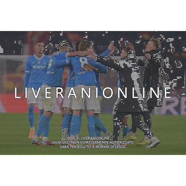 Roma vs Napoli Campionato Serie A Enilive - 13 Giornata Stadio Olimpico - Roma 30-11-2025 nella foto Esultanza finale Napoli Foto Federico Gaetano - ag Aldo liverani- AGENZIA ALDO LIVERANI SAS