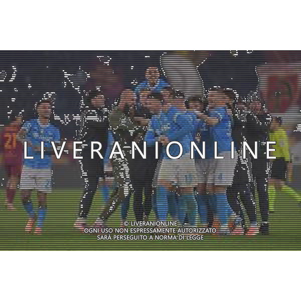 Roma vs Napoli Campionato Serie A Enilive - 13 Giornata Stadio Olimpico - Roma 30-11-2025 nella foto Esultanza finale Napoli Foto Federico Gaetano - ag Aldo liverani- AGENZIA ALDO LIVERANI SAS