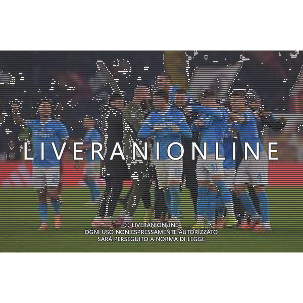 Roma vs Napoli Campionato Serie A Enilive - 13 Giornata Stadio Olimpico - Roma 30-11-2025 nella foto Esultanza finale Napoli Foto Federico Gaetano - ag Aldo liverani- AGENZIA ALDO LIVERANI SAS