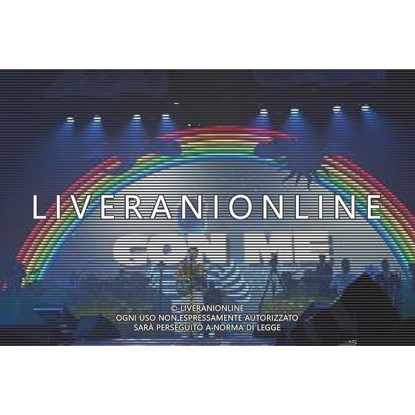 Roma 29 Novembre 2025 Alfa dal vivo durante l\'ultima data del suo Tour ‘ALFA NEI PALAZZETTI’ Nella foto: ALFA (Andrea De Filippi) Foto Credit: Andrea Bracaglia- AGENZIA ALDO LIVERANI SAS