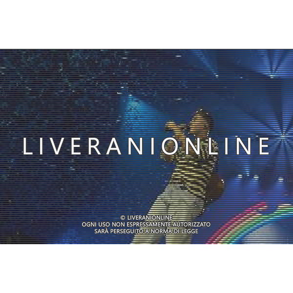 Roma 29 Novembre 2025 Alfa dal vivo durante l\'ultima data del suo Tour ‘ALFA NEI PALAZZETTI’ Nella foto: ALFA (Andrea De Filippi) Foto Credit: Andrea Bracaglia- AGENZIA ALDO LIVERANI SAS