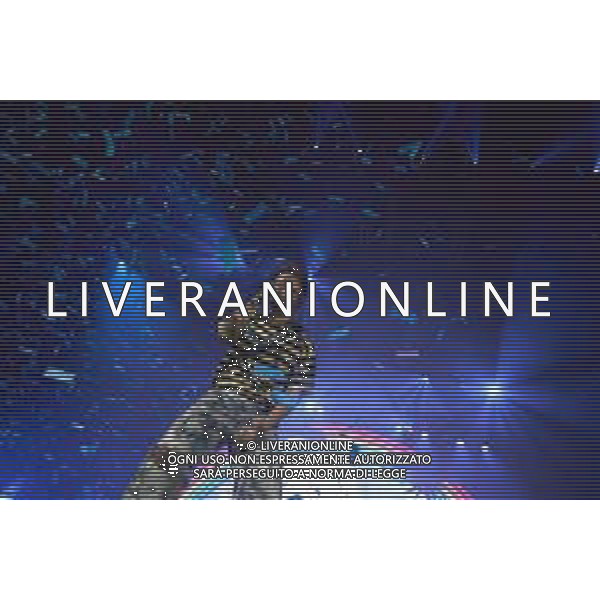 Roma 29 Novembre 2025 Alfa dal vivo durante l\'ultima data del suo Tour ‘ALFA NEI PALAZZETTI’ Nella foto: ALFA (Andrea De Filippi) Foto Credit: Andrea Bracaglia- AGENZIA ALDO LIVERANI SAS