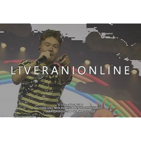 Roma 29 Novembre 2025 Alfa dal vivo durante l\'ultima data del suo Tour ‘ALFA NEI PALAZZETTI’ Nella foto: ALFA (Andrea De Filippi) Foto Credit: Andrea Bracaglia- AGENZIA ALDO LIVERANI SAS