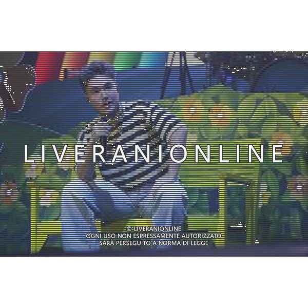 Roma 29 Novembre 2025 Alfa dal vivo durante l\'ultima data del suo Tour ‘ALFA NEI PALAZZETTI’ Nella foto: ALFA (Andrea De Filippi) Foto Credit: Andrea Bracaglia- AGENZIA ALDO LIVERANI SAS