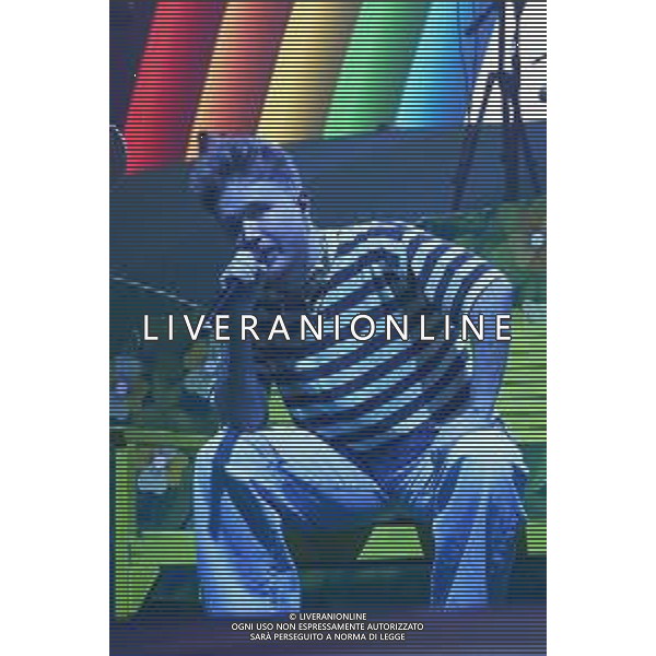 Roma 29 Novembre 2025 Alfa dal vivo durante l\'ultima data del suo Tour ‘ALFA NEI PALAZZETTI’ Nella foto: ALFA (Andrea De Filippi) Foto Credit: Andrea Bracaglia- AGENZIA ALDO LIVERANI SAS