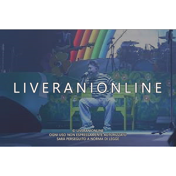 Roma 29 Novembre 2025 Alfa dal vivo durante l\'ultima data del suo Tour ‘ALFA NEI PALAZZETTI’ Nella foto: ALFA (Andrea De Filippi) Foto Credit: Andrea Bracaglia- AGENZIA ALDO LIVERANI SAS