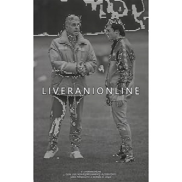 NEG-1987-1988 ALLENAMENTO NAZIONALE ITALIANA A COVERCIANO NELLA FOTO LUIGI DE AGOSTINI AG ALDO LIVERANI SAS