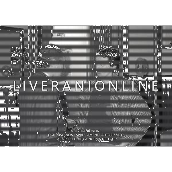 NEG-1987-1988 ALLENAMENTO NAZIONALE ITALIANA A COVERCIANO NELLA FOTO AZEGLIO CICINI CON LUCA FUSI AG ALDO LIVERANI SAS