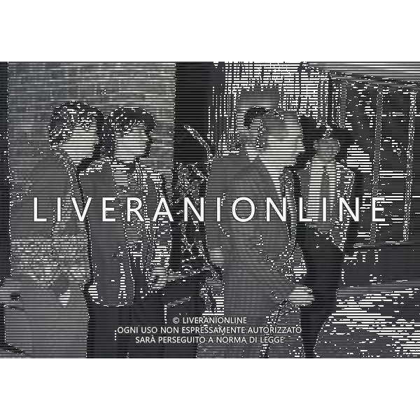 NEG-1987-1988 ALLENAMENTO NAZIONALE ITALIANA A COVERCIANO NELLA FOTO RUGGIERO RIZZITELLI-FRANCESCO ROMANO-AZEGLIO VICINI-MARCO LANDUCCI E MASSIMO CRIPPA AG ALDO LIVERANI SAS