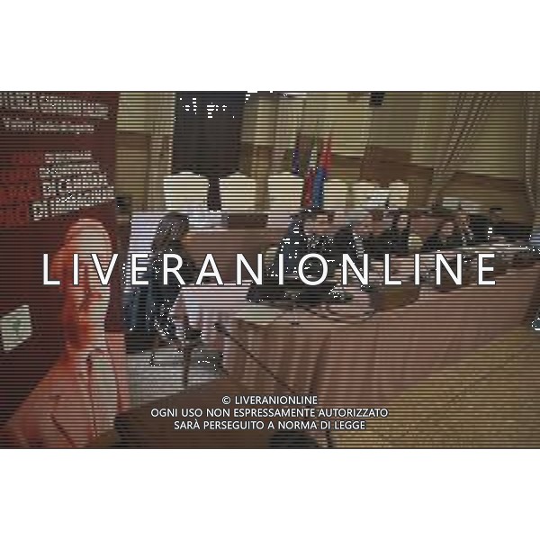 IMOLA 01 12 2025 conferenza stampa per la presentazione dell\'avvio dei lavori della Rete dei Valori delle scuole imolesi NELLA FOTO ASSESSORE ALLA SCUOLA GIANNA GAMBETTI ASSESSORE ALLA LEGALITA\' GIACOMO GAMBI RAPRESENTANTI DELLE SCUOLE IMOLESI,SINDACATO DELLA POLIZIA E ALFONSO SARDO POLIZIA foto gianni sanna-ag aldo liverani sas