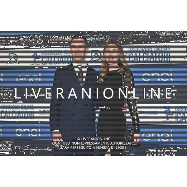 TVRG Gala Calcio 2025 nella foto l\'arbitro Daniele Doveri di Roma con la moglie Andreea Milano 01-12-2025 Gran Gala del Calcio 2025, l\'appuntamento organizzato dall\'AIC Associazione Italiana Calciatori per premiare i protagonisti della stagione 2024-2025 foto Roberto Garavaglia/ag. Aldo Liverani sas