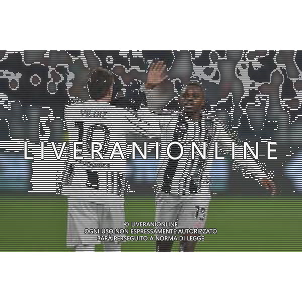 TVMV-Torino 02.12.2025 Allianz Stadium ©Manuela Viganti/Agenzia Aldo Liverani Juventus vs Udinese Ottavidi Finale Coppa Italia Frecciarossa 2025/2026 Nella foto: esultanza pierre kalulu e kenan yildiz dopo il gol di jonathan david