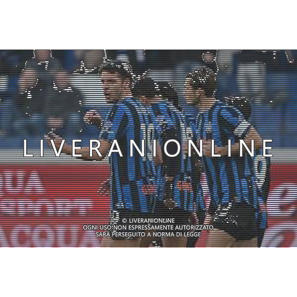 TVRG Atalanta vs Genoa nella foto giocatori Atalanta esultanza dopo il gol dell\'1 a 0 Bergamo 03-12-2025 New Balance Arena - Stadio di Bergamo Atalanta vs Genoa Coppa Italia Frecciarossa - ottavi di finale foto Roberto Garavaglia/Agenzia Aldo Liverani sas