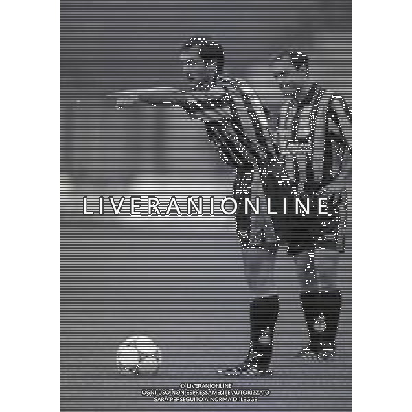 NEG -02-09-1992 MILANO COPPA ITALIA GARA DI RITORNO INTER-REGGIANA 4-2 NELLA FOTO LUIGI DE AGOSTINI-SALVATORE SCHILLACI AG ALDO LIVERANI SAS