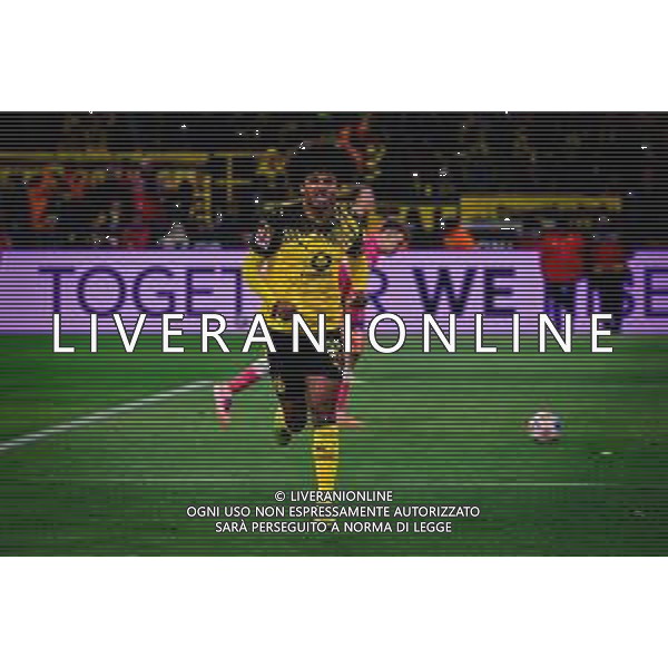 Torjubel zum 3:2 durch Karim Adeyemi #27 (Borussia Dortmund), Borussia Dortmund vs. VfB Stuttgart, Fussball, 1. Bundesliga, 11. Spieltag, 22.11.2025 DFB regulations prohibit any use of photographs as image sequences and/or quasi-video / action press AG KARMAPRESS-AG ALDO LIVERANI SAS