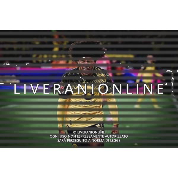 Torjubel zum 3:2 durch Karim Adeyemi #27 (Borussia Dortmund), Borussia Dortmund vs. VfB Stuttgart, Fussball, 1. Bundesliga, 11. Spieltag, 22.11.2025 DFB regulations prohibit any use of photographs as image sequences and/or quasi-video / action press AG KARMAPRESS-AG ALDO LIVERANI SAS