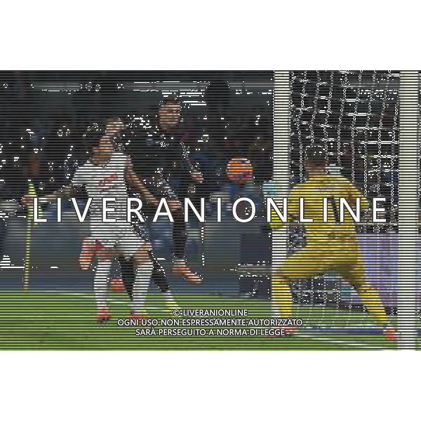 TVPM Napoli, Cagliari, Coppa Italia Nella Foto: gol Lorenzo Lucca Foto Mosca, Ag.Liverani -TVPM Napoli - Cagliari Coppa Italia Ottavi di Finale 03.12.2025