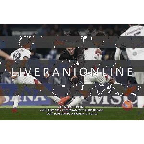 TVPM Napoli, Cagliari, Coppa Italia Nella Foto: gol annullatio Lorenzo Lucca Foto Mosca, Ag.Liverani -TVPM Napoli - Cagliari Coppa Italia Ottavi di Finale 03.12.2025