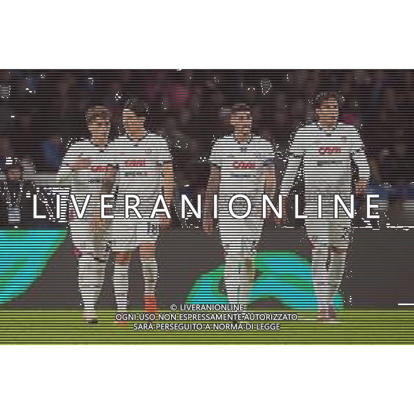 TVPM Napoli, Cagliari, Coppa Italia Nella Foto: esultanza Sebastiano Esposito Foto Mosca, Ag.Liverani -TVPM Napoli - Cagliari Coppa Italia Ottavi di Finale 03.12.2025