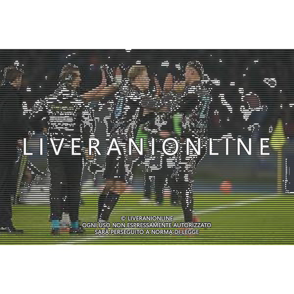 TVPM Napoli, Cagliari, Coppa Italia Nella Foto: Rasmus Hojlund, Lorenzo Lucca Foto Mosca, Ag.Liverani -TVPM Napoli - Cagliari Coppa Italia Ottavi di Finale 03.12.2025