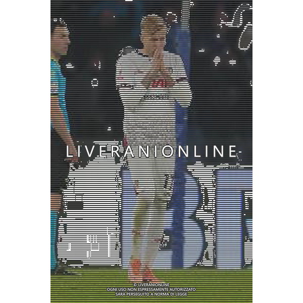 TVPM Napoli, Cagliari, Coppa Italia Nella Foto: delusione Mattia Felici Foto Mosca, Ag.Liverani -TVPM Napoli - Cagliari Coppa Italia Ottavi di Finale 03.12.2025