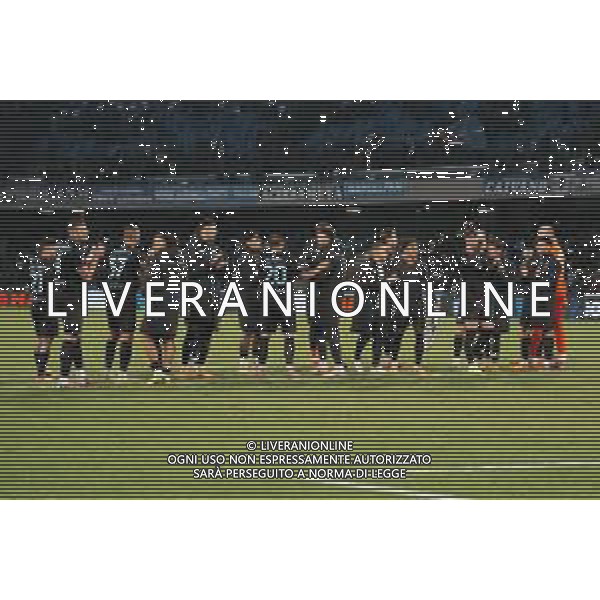 TVPM Napoli, Cagliari, Coppa Italia Nella Foto: esultanza fine gara Napoli Foto Mosca, Ag.Liverani -TVPM Napoli - Cagliari Coppa Italia Ottavi di Finale 03.12.2025