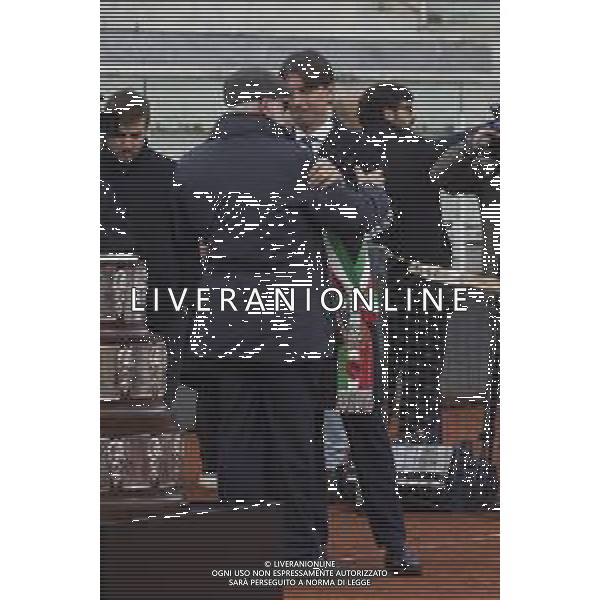 Roma 03 Dicembre 2025 Camera Ardente in onore di Nicola Pietrangeli, allestita al Foro Italico di Roma nello stadio a lui nominato. Nella Foto: Marco Pietrangeli, Alessandro Onorato Foto Credit: Andrea Bracaglia- AGENZIA ALDO LIVERANI SAS