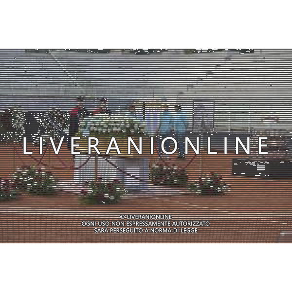 Roma 03 Dicembre 2025 Camera Ardente in onore di Nicola Pietrangeli, allestita al Foro Italico di Roma nello stadio a lui nominato. Nella Foto: il feretro Foto Credit: Andrea Bracaglia- AGENZIA ALDO LIVERANI SAS